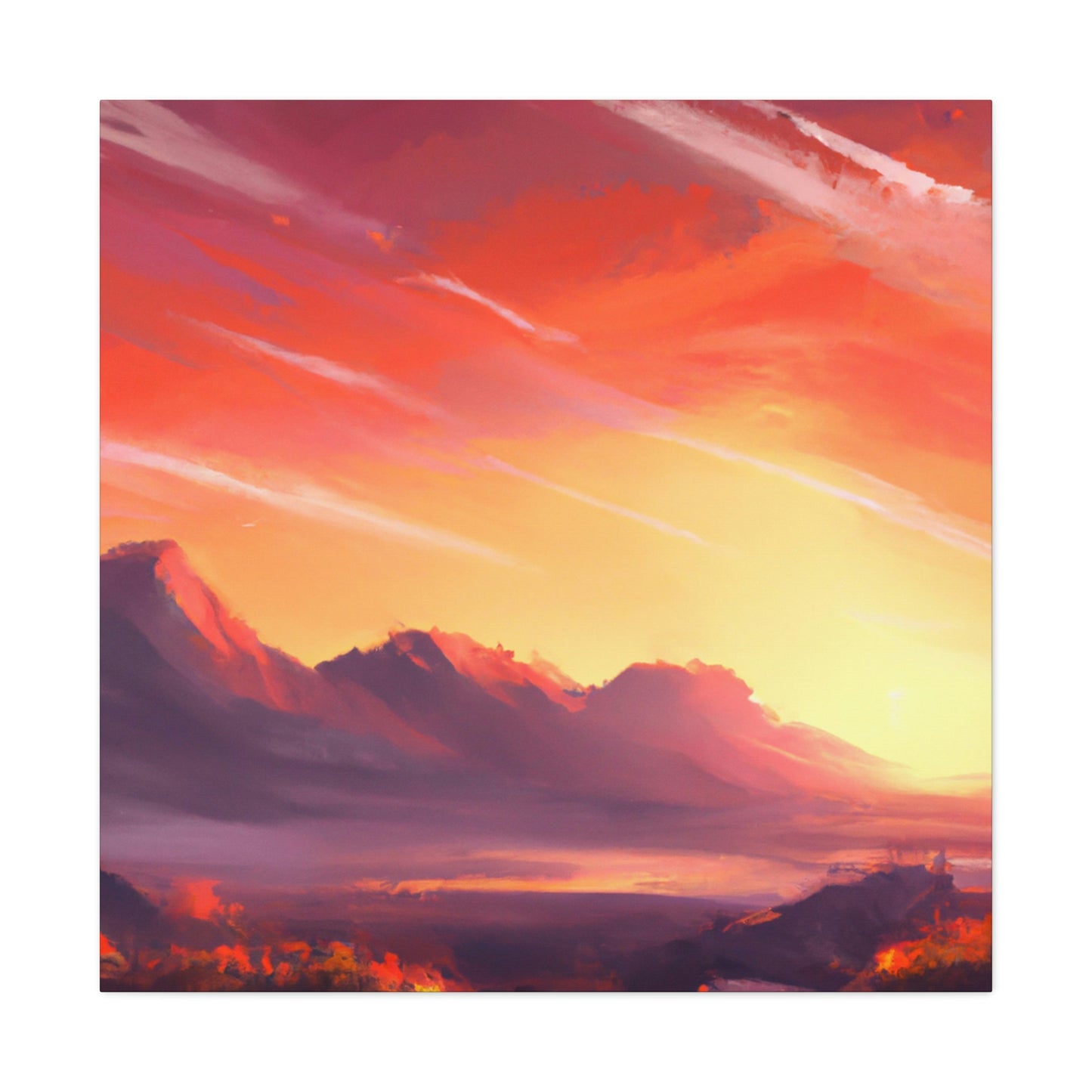 Electric Sunset Artist- Canvas