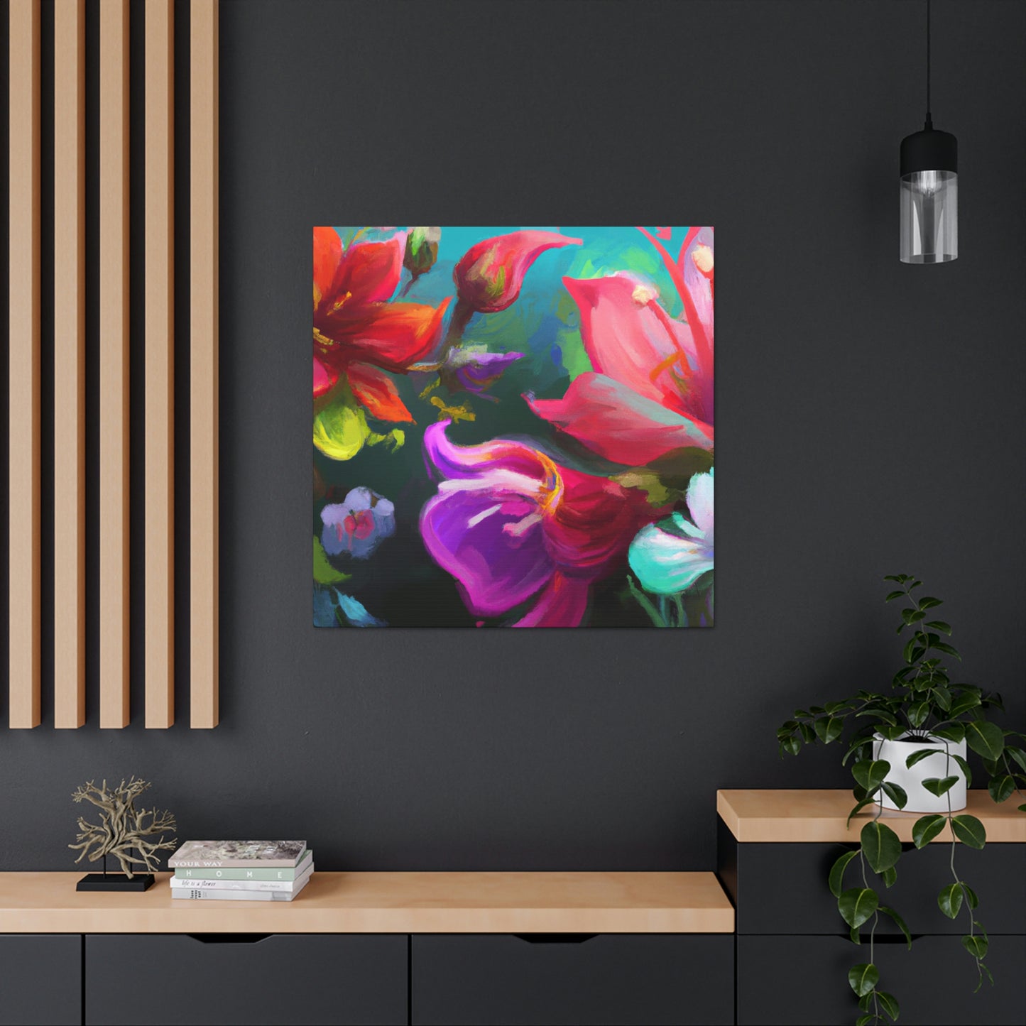 Bethany Anderson-Rainbow Petals.- Canvas