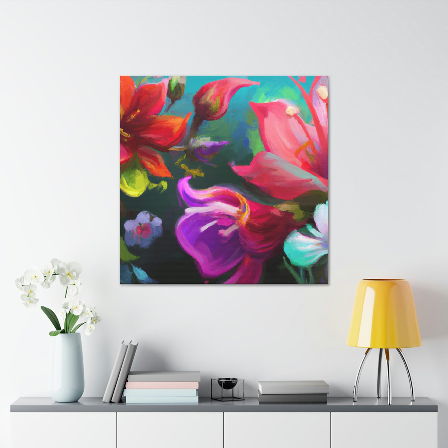 Bethany Anderson-Rainbow Petals.- Canvas