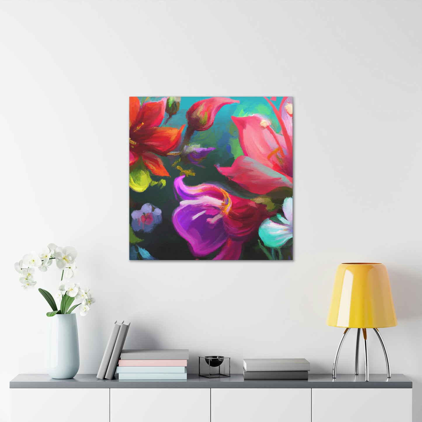 Bethany Anderson-Rainbow Petals.- Canvas