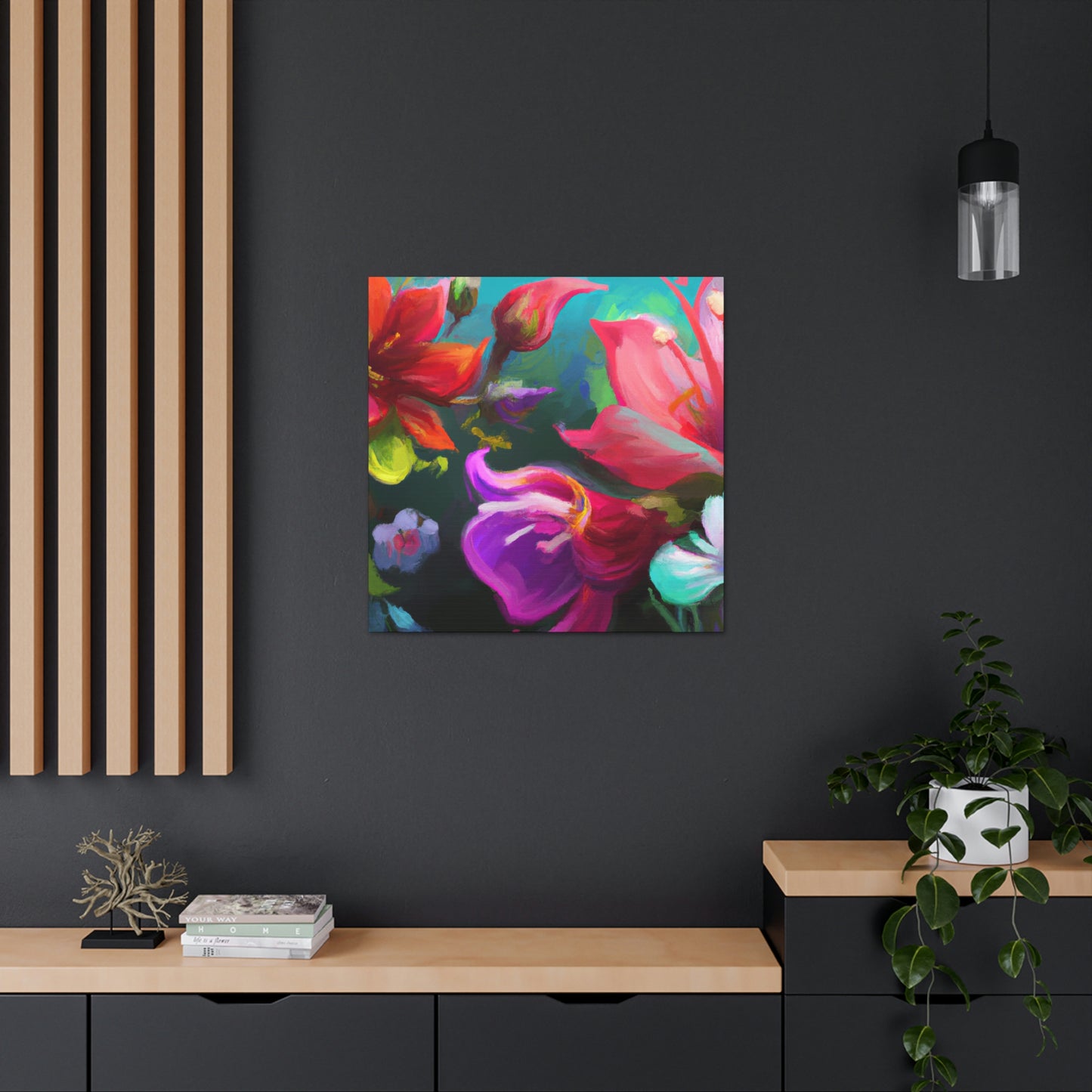 Bethany Anderson-Rainbow Petals.- Canvas